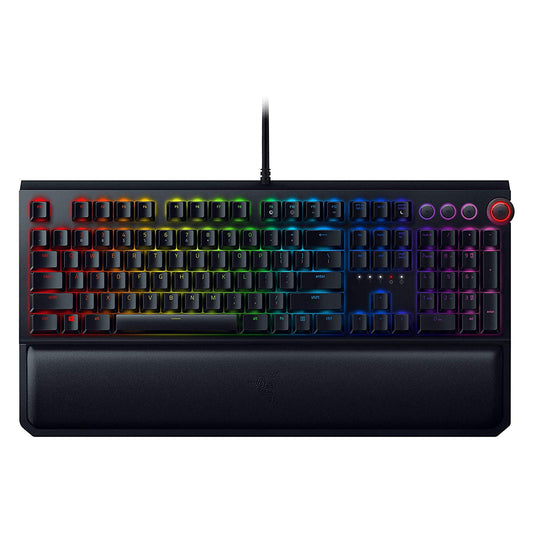 Razer BlackWidow Elite Mechanical Gaming Keyboard: Green Mechanical Switches - Tactile & Clicky - Chroma RGB Lighting - Magnetic Wrist Rest - Dedicated Media Keys & Dial - USB Passthrough